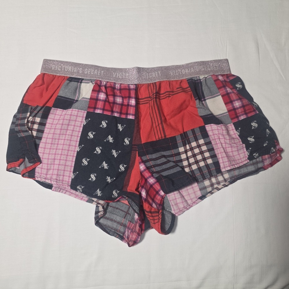 Victoria's Secret Patchwork Sleep Shorts Pajamas PJs Pants Women's Size Medium